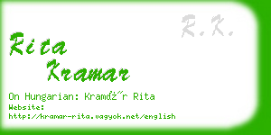 rita kramar business card